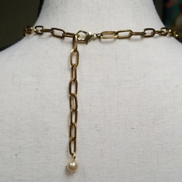 Repurposed Vintage Necklace 1920s Art Deco Faux Pearl Hand Crafted - Picture 7 of 12